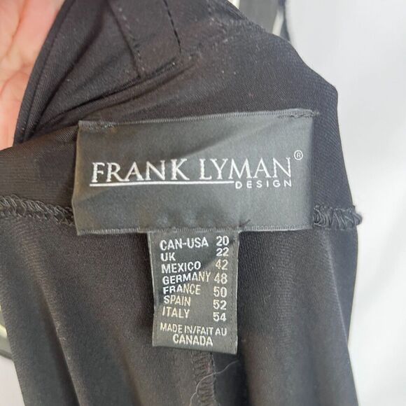 Frank Lyman Design Black Basic Open Front Jersey Cardigan Size 20 - Picture 9 of 9